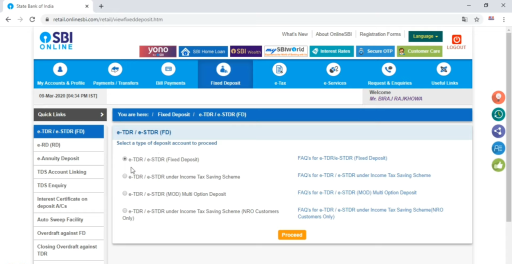 SBI Online Portal