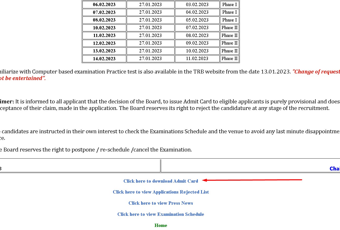 TNTET admit card link 