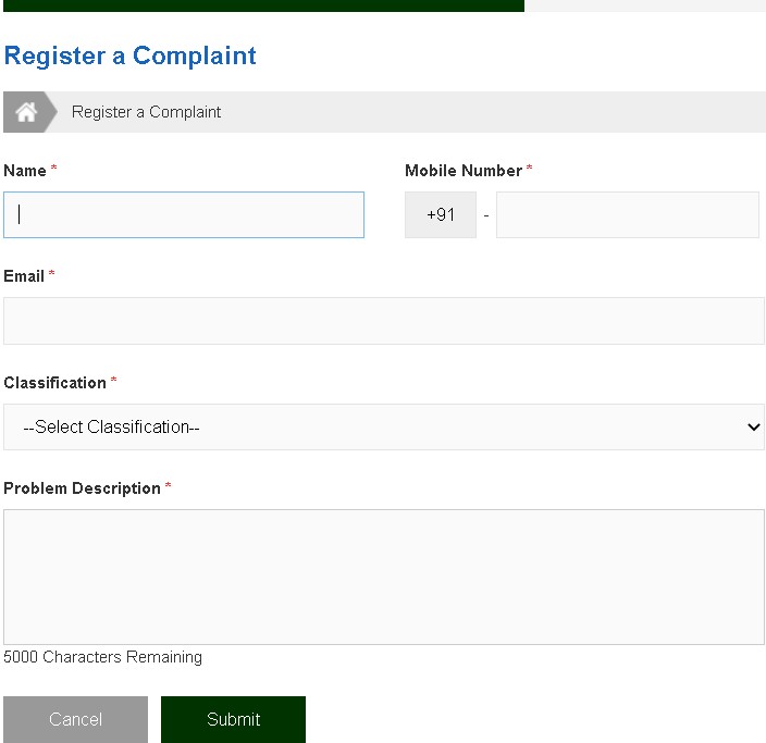 tnpds register complaint form 