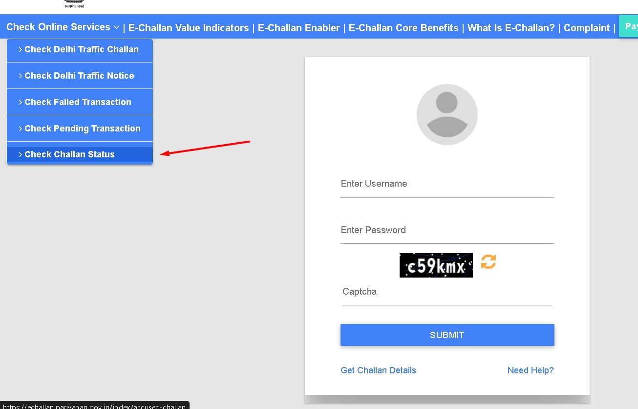 ts e challan status check 