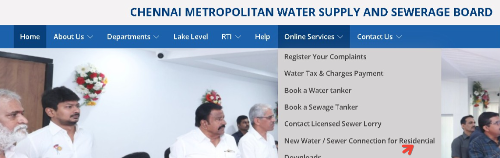 Water Connection in Chennai through CMWSSB Portal