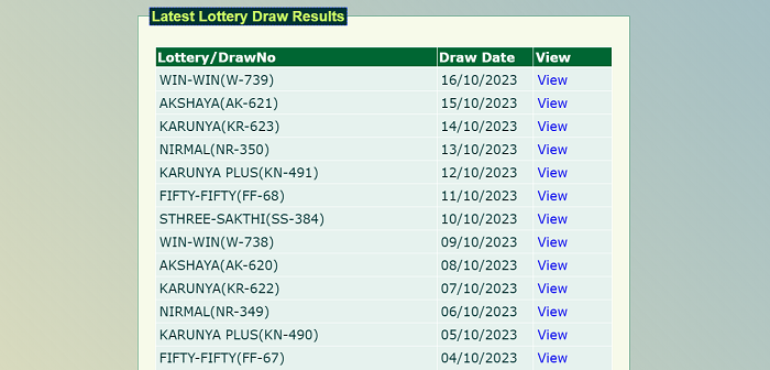 W-739 Lottery Results