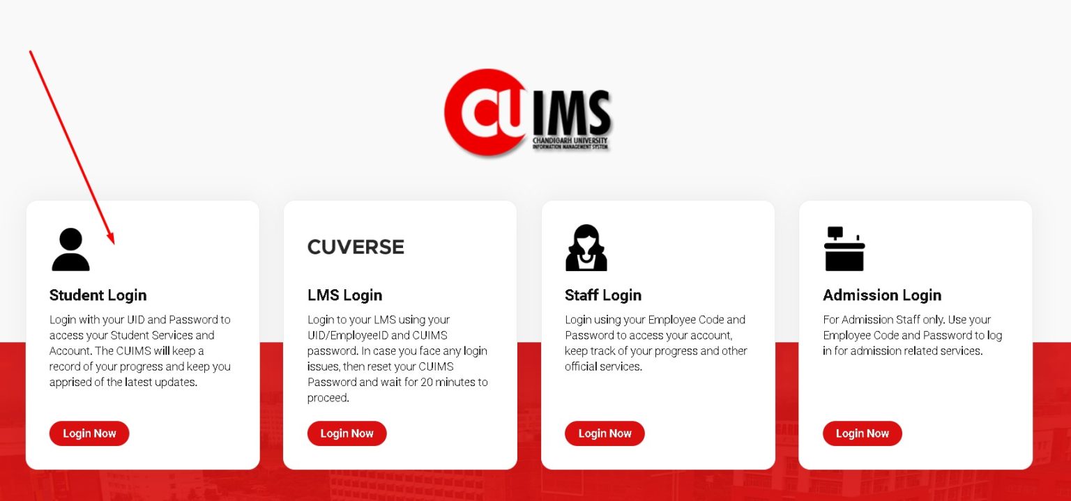 CUIMS Login Chandigarh University Management System Login Portal