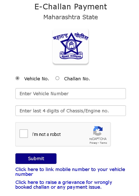 e challam maharashtra login page 