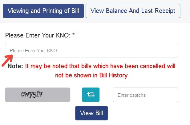 KNO number Delhi Jal Board Water Bill 