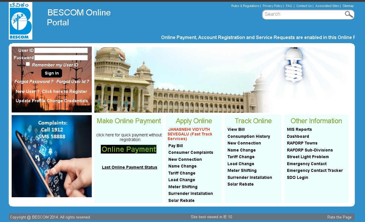 Online Bill Payment Through site & App