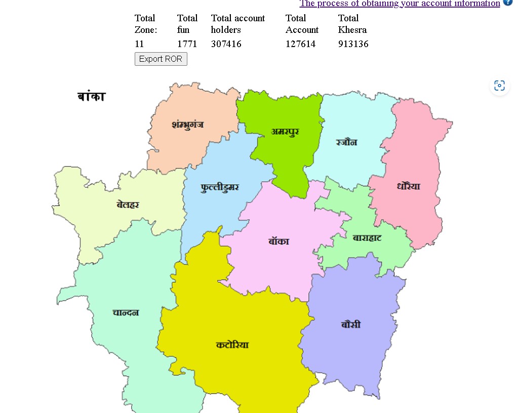 bihar district selection from map 