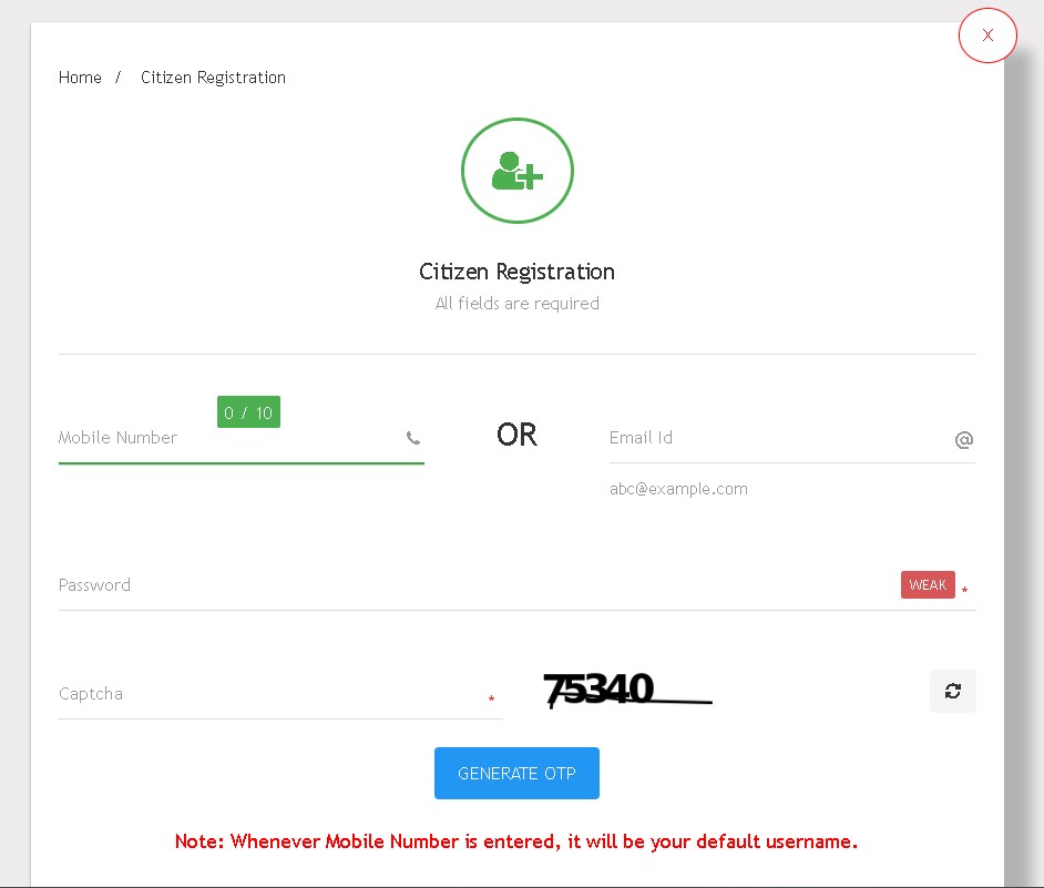 enagar citizen registration form 