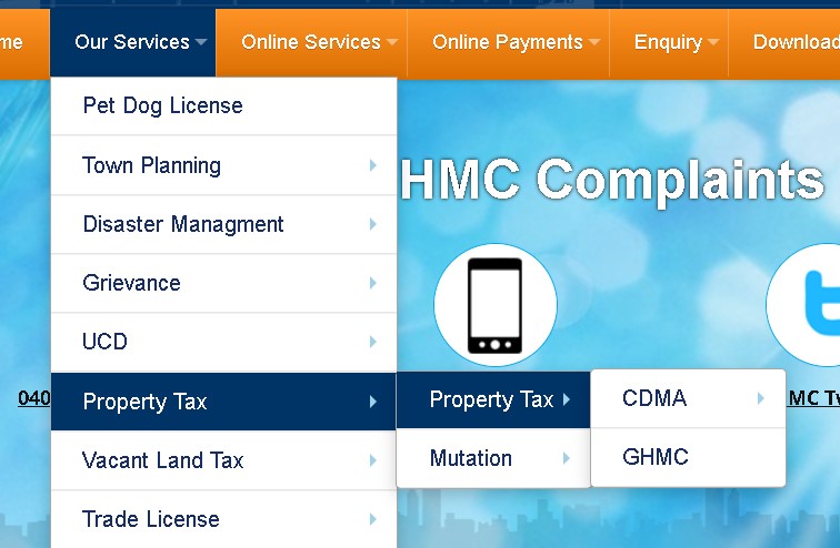 ghmc mobile number updatation