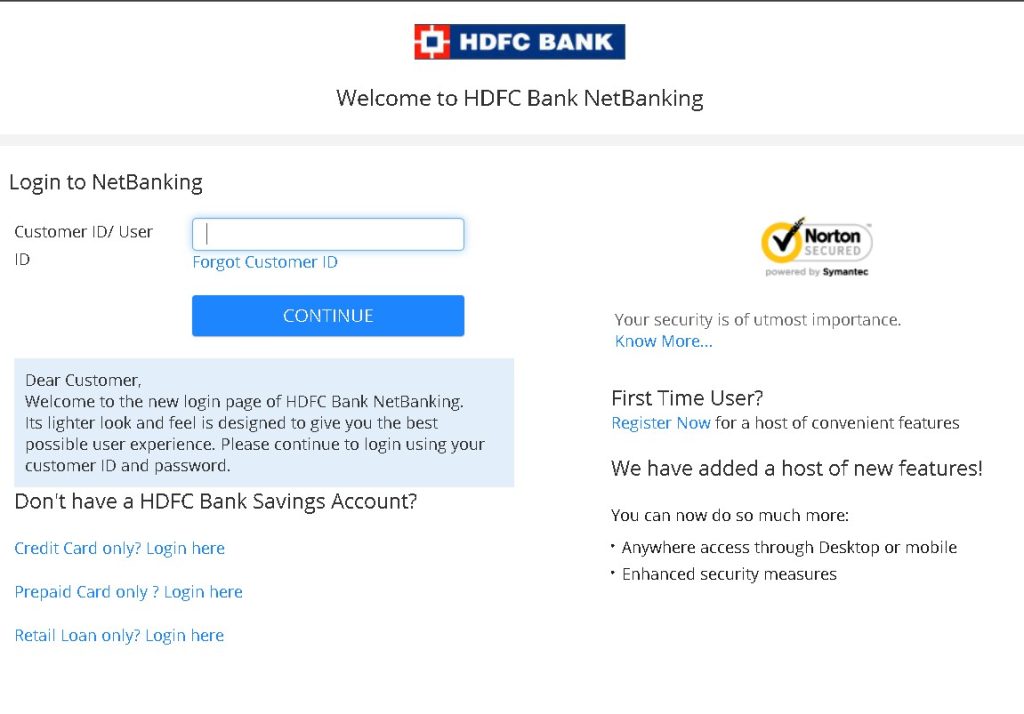 HDFC net banking fastag 