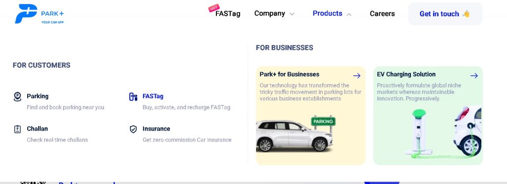 park+ fastag website icici