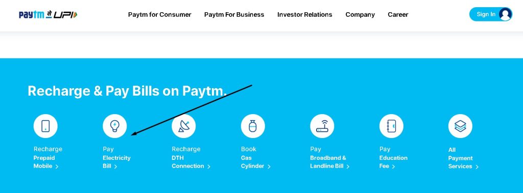 paytm electricity bill payment