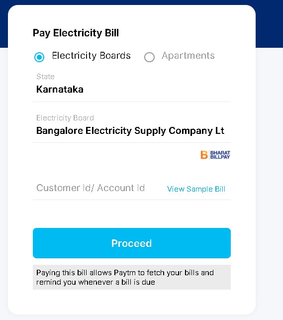 paytm electricity bill payment