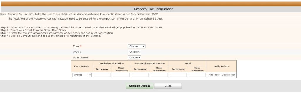 Property tax computation chennai property tax