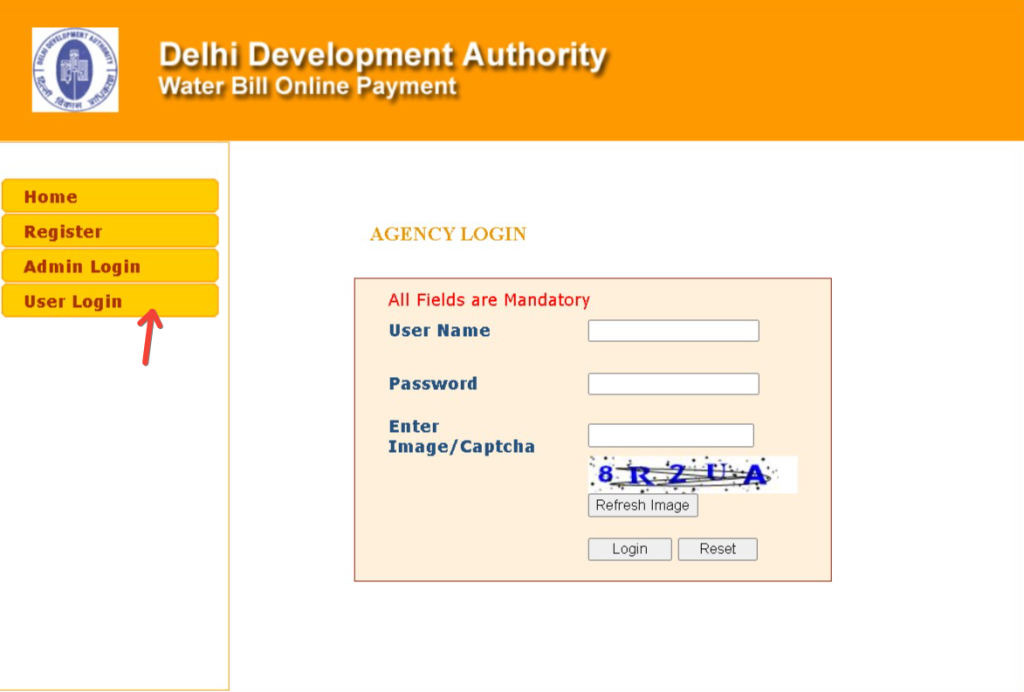 User Login Option DDA