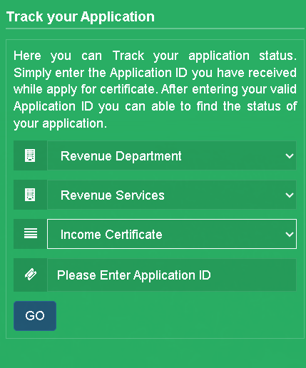 income certificate status track aaple sarkar