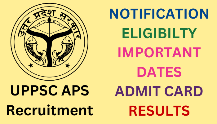 UPPSC APS Notifcation